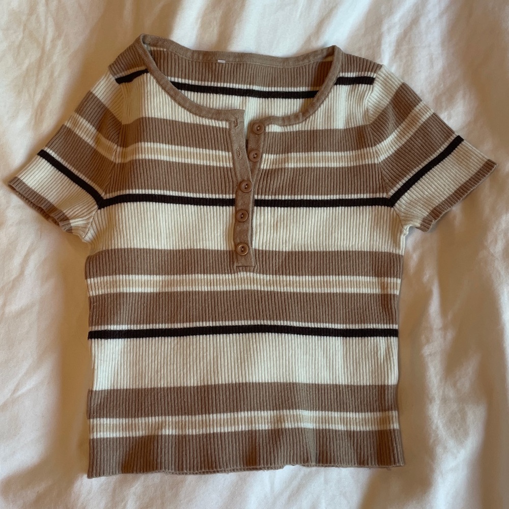 Princess Polly Striped Crop Tee